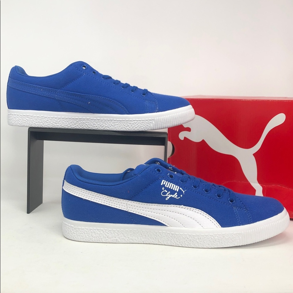 PUMA Clyde x Undefeated Blue Canvas Sneakers - Size 9